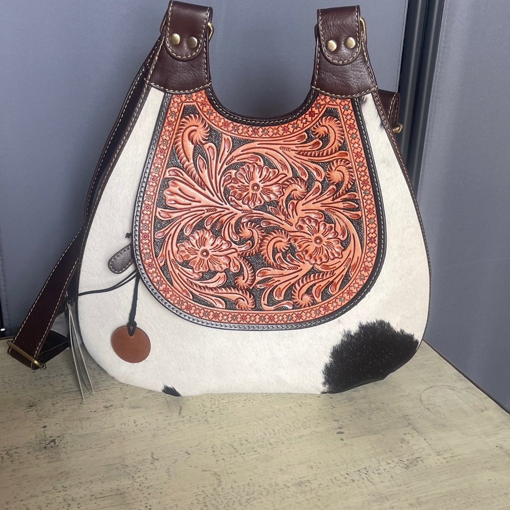 Myra-Daisy Hill Trail Hand-Tooled
Backpack Bag